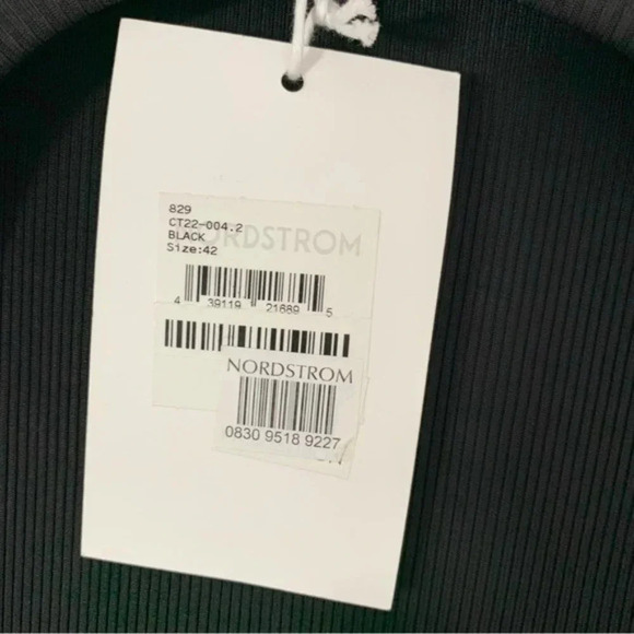 NWT MACH & MACH Crystal Embellished Bow Cut-Out Mini Dress Black Knit Size 10 - Picture 12 of 16